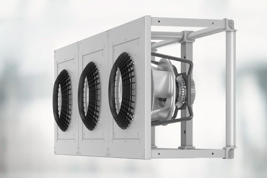 AIRnorm modulare EC-Retrofit-Ventilatoreinheit mit freiliegendem Lüfter