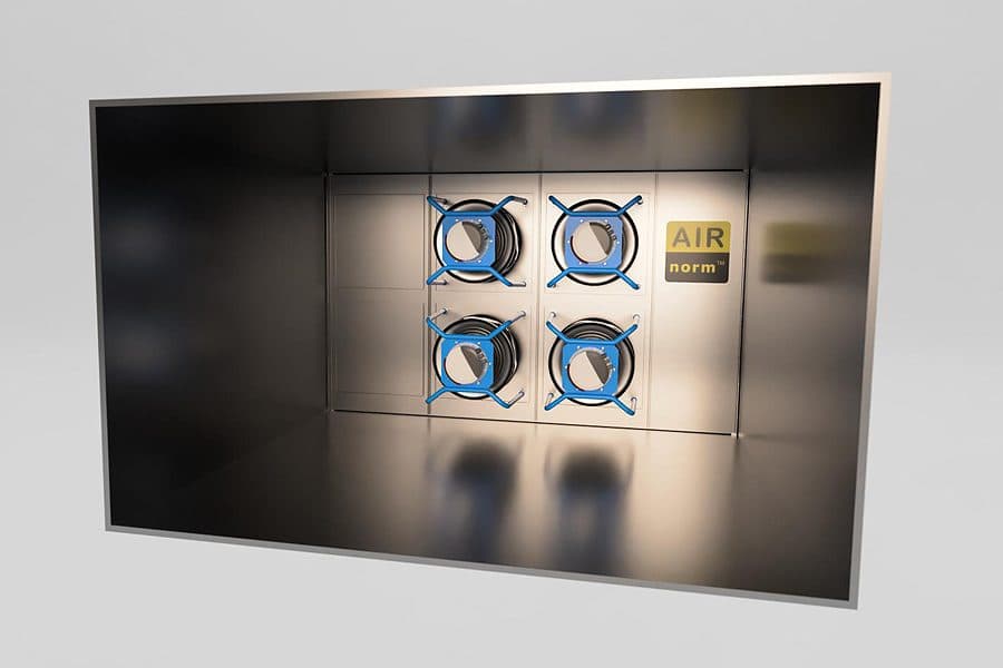 AIRnorm Einbau-Ventilatoreinheit mit 4 EC-Ventilatoren im Stahlgehäuse